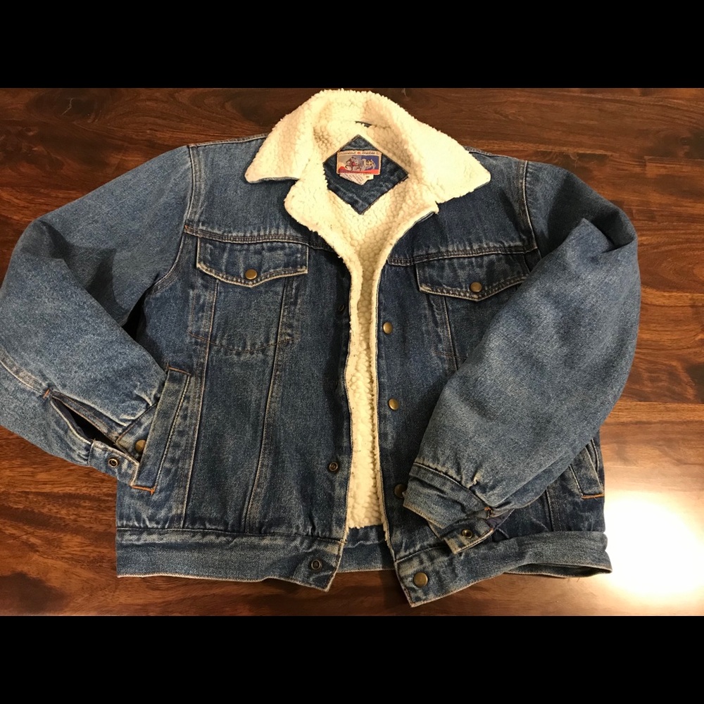 Vintage, Sherpa lined  denim jacket.